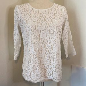 The Limited white lace blouse / top